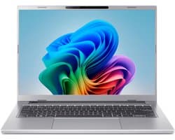 Aspire 14 AI A14-53M-72KA - CoPilot+ PC - Laptop - 14 inch OLED -Core Ultra 7 - 16GB - 512GB SSD - Verlicht toetsenbord - Zilver