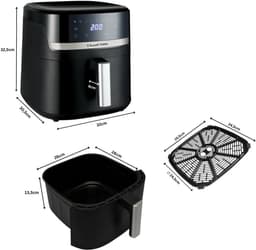 RFWR® Compacte en Energiezuinige Airfryer XXL - 8,3L, 9 Programma's, Vaatwasserbestendig — thumbnail 9