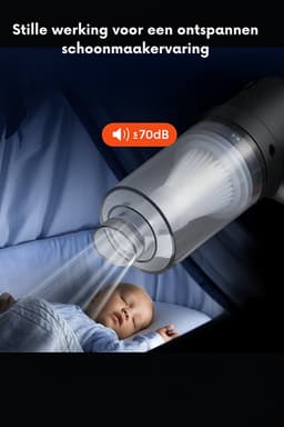 Narvie Pro2025 MAX – Draadloze Kruimeldief 4000PA – 3600mAh Accu – HEPA Filter – Zuig & Blaas – 4 Mondstukken – Krachtige Handstofzuiger — thumbnail 2