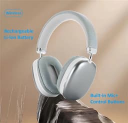 Draadloze Over-Ear Hoofdtelefoon met Microfoon , Draadloze koptelefoon – Opvouwbaar, 3.5mm Jack, Type-C Oplaadbaar, Geschikt voor Laptop, Telefoon & Gaming — thumbnail 4
