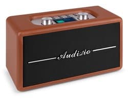 Retro radio - Audizio Tune60 - DAB radio met Bluetooth - Vintage look - DAB+ en FM - Bruin