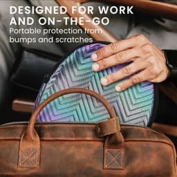 kwmobile Hoes voor Anker Soundcore Q20i Tas – Case voor Headset van Metallic Kunstleer en Nylon – meerkleurig — thumbnail 7