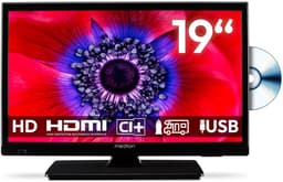 MEDION E8192501 47 cm (19 inch) HD-tv met dvd-speler (perfect voor camping, camper, vrachtwagen, tuin, 12V auto-adapter, drievoudige tunerontvanger, HDMI, USB, MD 819001) — thumbnail 1