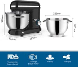 DailySupplies® Deegmachine - Kneedmachine - Deegmixer — thumbnail 5