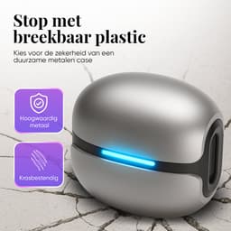Fitbeats K505 - Noise cancelling oordopjes - draadloze oordopjes - Premium bluetooth oordopjes - Kras bestendig - Metalen zink case - 4 Ai microfoons - Geschikt voor Apple en Android - Sport oortjes - Bluetooth oordopjes — thumbnail 3