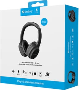 Sandberg - 126-37 - Play'n Go Bluetooth Headset - Bedraad en draadloos - Oproepen/muziek - Micro-USB - Zwart — thumbnail 5