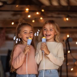 Bluey Verstelbare Standaard met 2 Microfoons met Stemeffecten, Verlichting, Luidspreker, Bluetooth — thumbnail 3