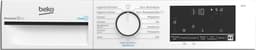 Beko B3T41230, Vrijstaand, Voorlader, Warmtepomp, Zwart, Wit, Draaiknop, Touch, Rechts — thumbnail 4