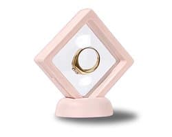 Ainy - Frame Display Roze 7x7cm | Sieradendoos / sieradenhouder / ringendoos / opbergbox voor ringen oorbellen kunstnagels postzegels pas fotolijst mini parfum minifigures poppetjes smartwatch iWatch bloemen - dames & mannen | Kerst cadeau