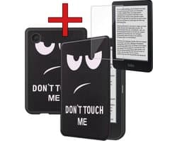 Hoes Geschikt voor Kobo Clara BW - Met Screenprotector - Luxe E-reader Bescherm Case - Hoesje Book Cover - Don't Touch Me