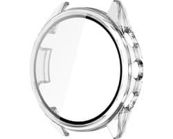 Strap-it Hard case hoesje met glasplaat - geschikt voor Garmin Forerunner 165 (transparant)