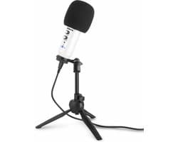 Studio microfoon - Vonyx CM320W USB microfoon met tafelstandaard - Wit