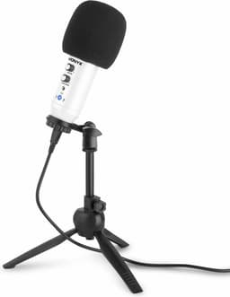 Studio microfoon - Vonyx CM320W USB microfoon met tafelstandaard - Wit — thumbnail 1
