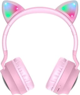 Hoco Draadloze Kinder Koptelefoon Kattenoren Roze — thumbnail 4