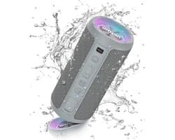 Draagbare Bluetooth-luidspreker met licht en waterdicht ontwerp, 30 uur accuduur en dubbele basdrivers