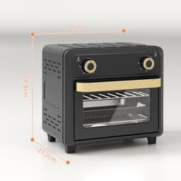Homcom Air Fryer Oven-Roestvrij staal, gehard glas-32L x 27,2B x 29,8H cm-Zwart — thumbnail 5