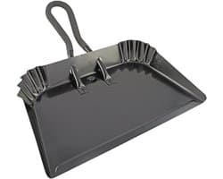 Extra Grote Industriële Metalen Stofpan 17" - Duurzaam Gepoedercoat Staal - Ideaal voor Grote Schoonmaak - Comfortabel Rubberen Grip Handvat