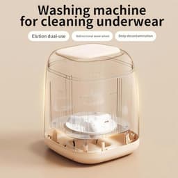 Draagbare Mini Wasmachine 9L - 2-in-1 Wassen & Centrifugeren - Compact voor Camping & Babykleding — thumbnail 2