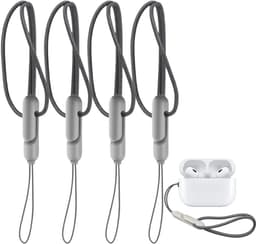 Cosensi - Telefoonkoorden 4 stuks Grijs | Verstelbaar Universeel Koord | Compatibel met iPhone, Airpods | Praktisch accessoire met 24 cm lengte — thumbnail 3