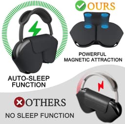 Luxe PU-Leren Draaghoes voor Draadloze Hoofdtelefoon met Magnetische Sluiting en Energiebesparende Modus — thumbnail 5