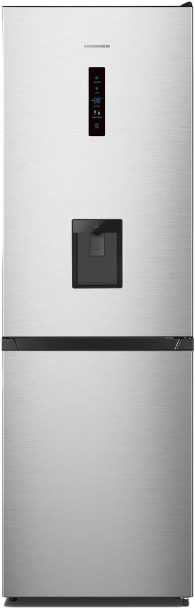 Heinner HCNF-HS304XWDE++ Koel-vriescombinatie met Waterdispenser – 304 L – Full No Frost – LED-display – Omkeerbare Deur – Zilver – 5 Jaar Garantie — afbeelding 1