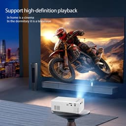 Mini Projector Draagbaar - Full HD 1080P - Beeld tot 60 Inch (150 cm) - Ingebouwde Stereo Speakers - Voor Thuis, Buiten en Presentaties — thumbnail 5