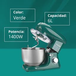 Keukenmachine met 7 accessoires voor veelzijdig koken - Groen - 6 Liter — thumbnail 3