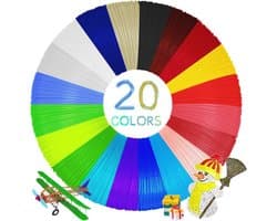 3D Pen Filament PLA 1.75mm - 20 Kleuren - 100 Meter Vullingen voor 3D Pennen