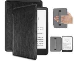 Leren Hoes voor Kindle Paperwhite 2024 - Schokbestendig, Krasbestendig en Dunne Opvouwbare Case met Automatische Slaapfunctie