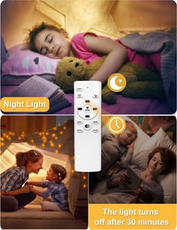 Dimbaar Led Plafondlamp Vliegtuig voor Kinderkamer - 40W, 3000-6000K — thumbnail 1