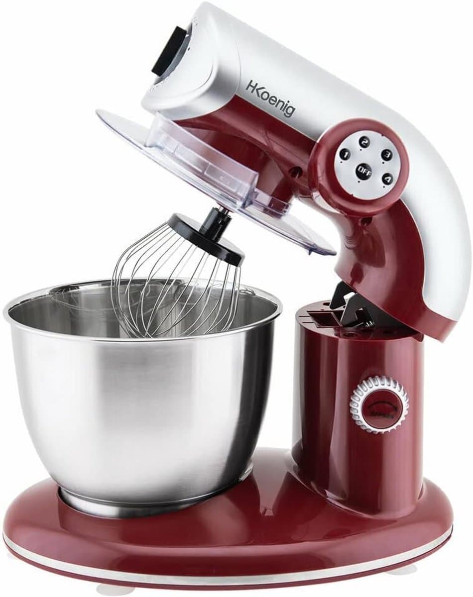 Krachtige Keukenmachine 5.5L met 1000W Motor - RVS Mixer voor Kneed-, Klop- en Mengwerk — afbeelding 1
