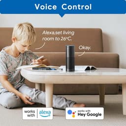 Slimme Wifi-thermostaat voor elektrische verwarming met programmeerbare LCD touchscreen en spraakbesturing - compatibel met Alexa en Google — thumbnail 5