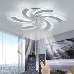 Moderne 50W Dimbare Plafondventilator met Verlichting voor Woonkamer en Slaapkamer — thumbnail 4