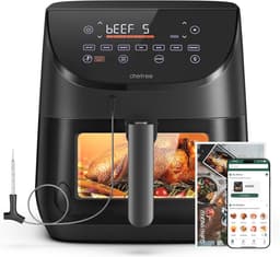 1700W 6.5L Airfryer met Slimme Probe Thermometer - 8-in-1 Kookmodi en Snelle Verwarming tot 230℃ — thumbnail 1
