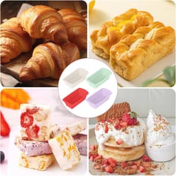 Rechthoekige siliconen bakvormset 4 stuks - Ideaal voor taarten en brood bakken in de airfryer — thumbnail 5
