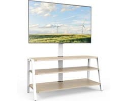 Verstelbaar TV Meubel voor 37 tot 70 inch Televisies - Laag TV Kast van Hout tot 35 kg