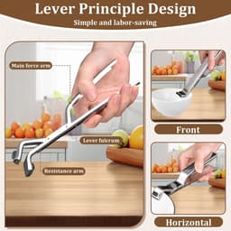 2 stuk - Komklem - Anti-verbrandings klem - RVS bordklem - Multifunctionele keukentang - Klemmen voor hete platen - Keukengereedschap - Antislipontwerp - Bakplaat Klem - Geschikt voor Airfryer, stoompan, pan en kom, oven - 18,5*3*8cm - zilver — thumbnail 3