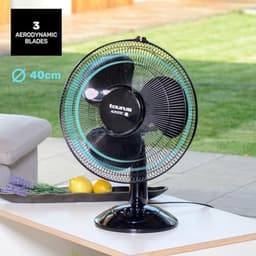 Stille Tafelventilator 40 cm - Compact, Oscillatie en Instelbare Hellingshoek voor Thuis of Op Reis — thumbnail 5