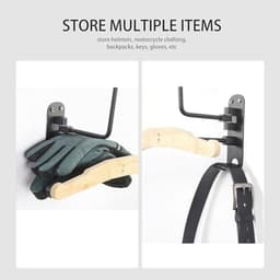 Wandmontage Helmhouder voor Motorfiets - Aluminiumlegering Hoedhouder — thumbnail 5