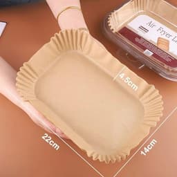 Papier voor heteluchtfriteuse - 100 vellen, geschikt voor 5-8 liter airfryers — thumbnail 6