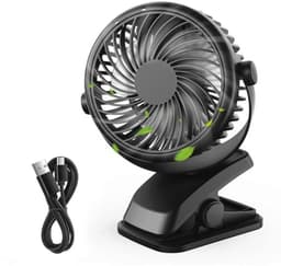 Draagbare Mini USB Ventilator met 2800 mAh, 360 Graden Rotatie en 3 Snelheden voor Slaapkamer en Kantoor — thumbnail 2