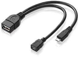 USB OTG Adapterkabel Micro-USB 2.0 met Stroomaansluiting voor Externe Harde Schijven en Apparaten — thumbnail 1