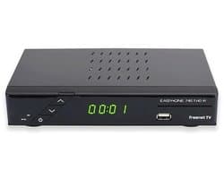 SET-ONE EasyOne 740 DVB-T2 Receiver voor digitale antenne-televisie, privé (freenet TV) en publiekrechtelijke zender met PVR-functie, Full-HD 1080p, HDMI, Hbb-TV, USB 2.0, camping, zwart