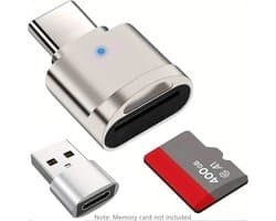 Type C - SD-Kaartlezer - Met Zinklegering Schaal - USB-C Naar USB Adapter - Kaartlezer - Voor Laptop en Smartphone Gebruikers
