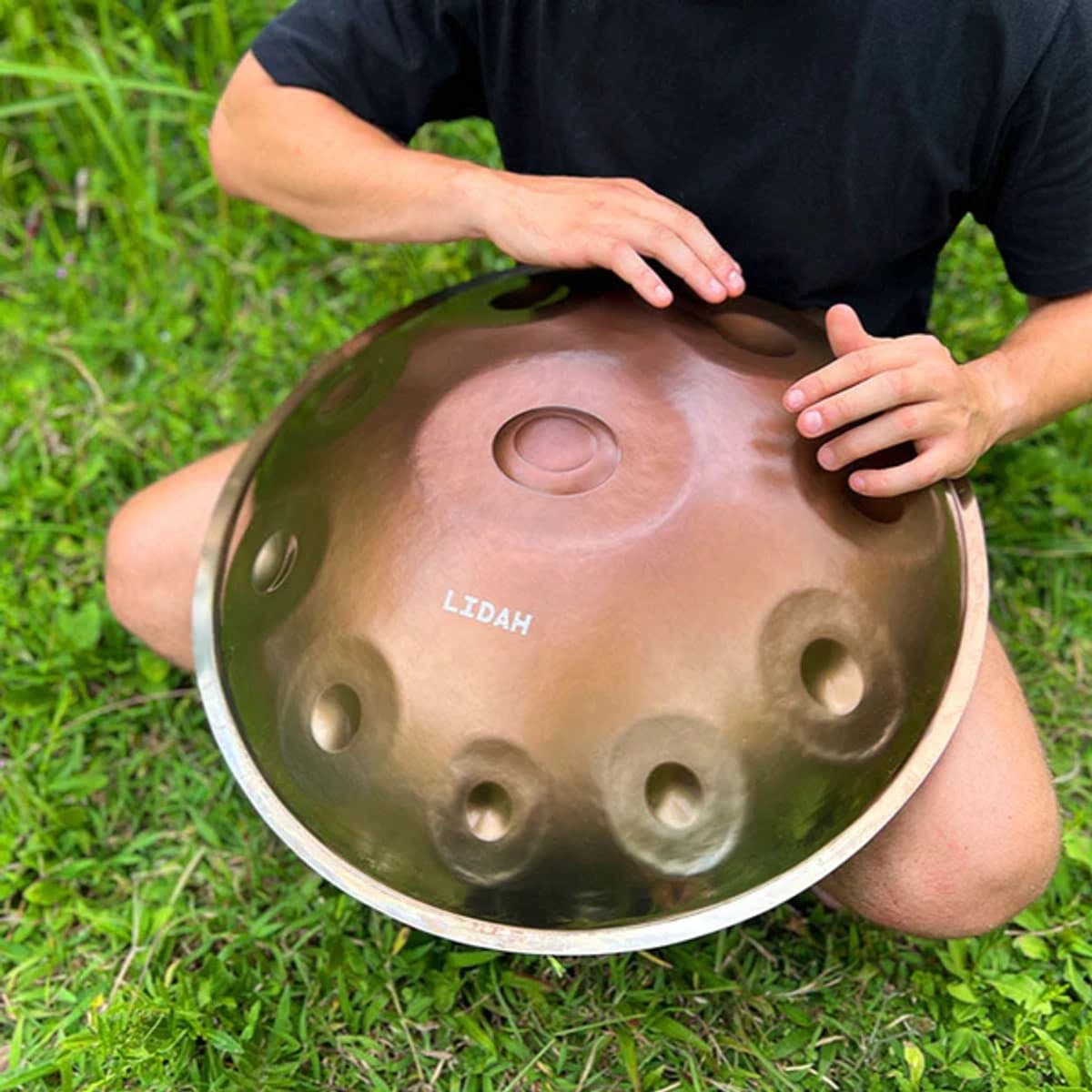 LIDAH® Stainless Steel Handpan - D Mineur Kurd 10 - Roestvrij Staal - Hand Pan Drum — afbeelding 1