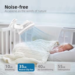 Draagbare 8 Inch Clip-on Ventilator met 10000 mAh Batterij en 4 Snelheden — thumbnail 5