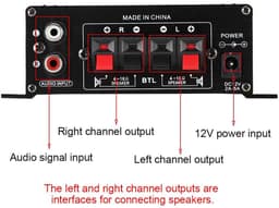 Mini Hifi Stereo Eindversterker Klasse D - 2 x 20W voor Thuis Audio Systeem — thumbnail 5