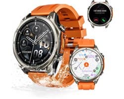 DOOGEE Anywise W1 Pro -Militair smartwatch-AI spraakbesturing-5ATM-Dual band GPS-Offline kaarten-170 sportmodi-1,43 inch AMOLED-Fitnesstracker-Bellen en gebeld worden-18 dagen extra lange batterijduur-Zaklamp-Geschikt voor Android en iPhone