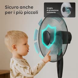 Stille Staande Ventilator met Afstandsbediening - Verstelbare Hoogte, Timer en Oscillatie — thumbnail 2