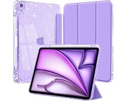 Schokbestendige Glitter Hoes voor iPad Air 11-Inch M3/M2 (2025/2024) & iPad Air 5/4 Generatie met Potloodhouder